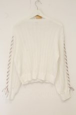 画像4: axes femme / ＵＶカット編み上げニットカーディガン F シロ O-26-07-15-039-AX-TO-OW-OS (4)