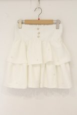 画像1: Lovely Tency / パール配色ティアードスカート L シロ O-26-07-15-059-LO-SK-OW-OS (1)