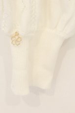 画像3: axes femme / 桜刺繍ニットカーディガン F シロ O-26-07-15-067-AX-TO-OW-OS (3)