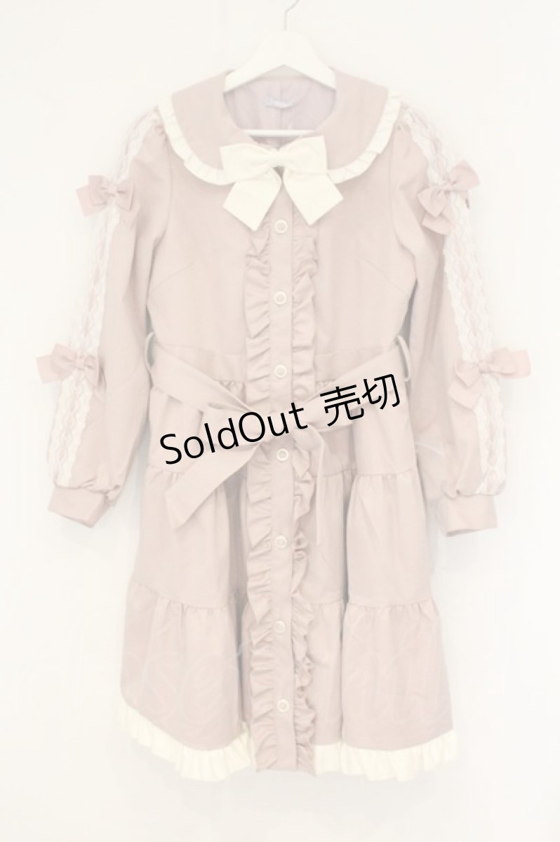 画像1: axes femme POETIQUE / バイカラーワンピースコート M ピンク O-26-07-15-068-AX-OP-OW-OS (1)