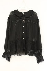 画像1: axes femme / ブルゾン風フリルシアブラウス F クロ O-26-07-15-074-AX-BL-OW-OS (1)