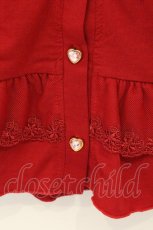 画像3: TRALALA / 刺繍入りカットカーディガン  アカ O-26-07-15-108-LO-TO-IG-OS (3)