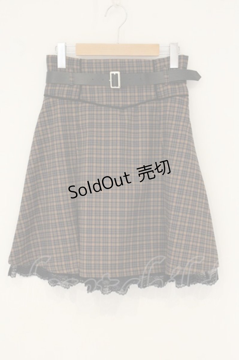 画像1: axes femme POETIQUE / ベルト付タックミニスカート  グレー系 O-26-07-15-015-AX-SK-IG-ZI (1)
