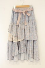 画像1: axes femme POETIQUE / フラワーランダムフリルスカート  サックス O-26-07-15-018-AX-SK-IG-OS (1)