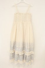 画像1: axes femme / 段々刺繍2WAYロングスカート M オフシロ O-26-07-15-022-AX-SK-IG-OS (1)