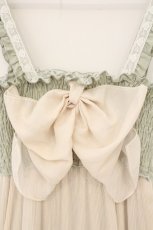 画像2: axes femme / フロントリボン2WAYワンピース  ミント O-26-07-15-024-AX-OP-IG-OS (2)