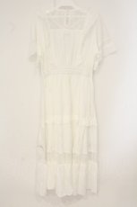 画像4: axes femme POETIQUE / フラワー刺繍ピナフォアワンピース M シロ O-26-07-15-002-AX-OP-IG-OS (4)