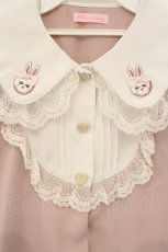 画像2: Princess Melody / うさ耳刺繍ブラウス  ピンク×シロ O-26-07-15-031-LO-BL-IG-OS (2)