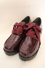 画像1: axes femme / レースアップ厚底シューズ M ワイン O-26-07-16-032-AX-SH-OW-OS (1)