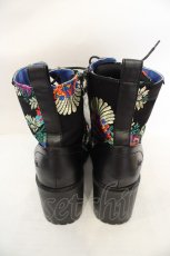 画像3: YOSUKE / 厚底レースアップブーツ【和柄】 26.0cm ブラック×マルチ O-26-07-16-033-PU-SH-OW-OS (3)