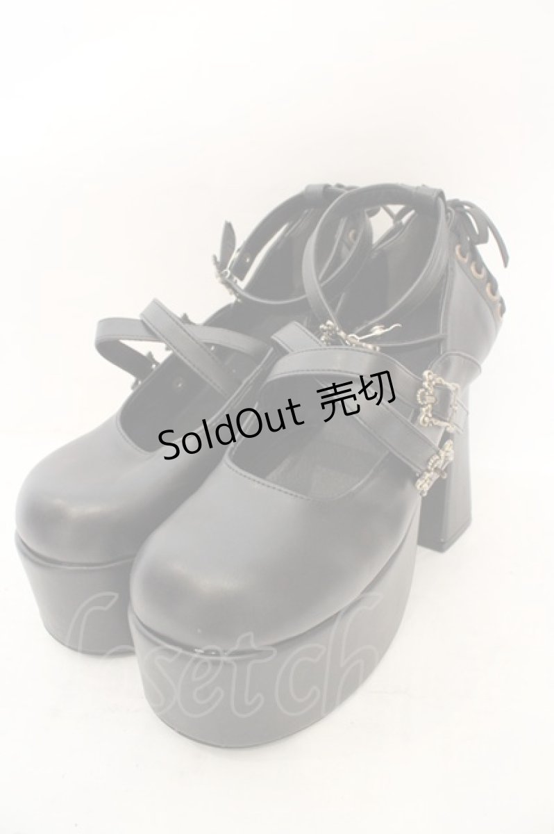 画像1: ATELIER PIERROT / ANTIQUE GOLD FRAME PUMPS（アンティークゴールドフレームパンプス） L ブラック O-26-07-16-037-EL-SH-IG-OS (1)