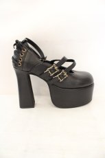 画像7: ATELIER PIERROT / ANTIQUE GOLD FRAME PUMPS（アンティークゴールドフレームパンプス） L ブラック O-26-07-16-037-EL-SH-IG-OS (7)