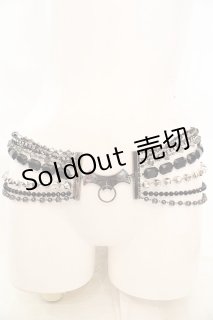 alice auaa / 13A/W【aragne】 クリスタルチェーンベルト ガンメタ
