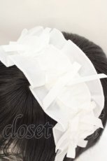 画像2: Chalmiere / フリルヘッドドレス  シロ O-26-07-16-050-AX-AC-IG-OS (2)