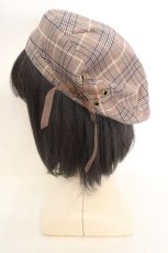 画像2: axes femme / オーガンジーレースップベレー帽 57.5cm ブラウン O-26-07-16-051-AX-AC-IG-OS (2)