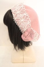 画像2: m petit by misako / TT*AMレースBベレー 57.5cm ピンク O-26-07-16-052-LO-AC-IG-OS (2)