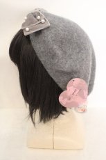 画像2: m petit by misako / AMリボンBベレー 57.5cm グレー O-26-07-16-054-LO-AC-IG-OS (2)
