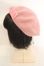 画像2: m petit by misako / AMモチーフリボンベレー帽 57.5cm ピンク O-26-07-16-056-LO-AC-IG-OS (2)