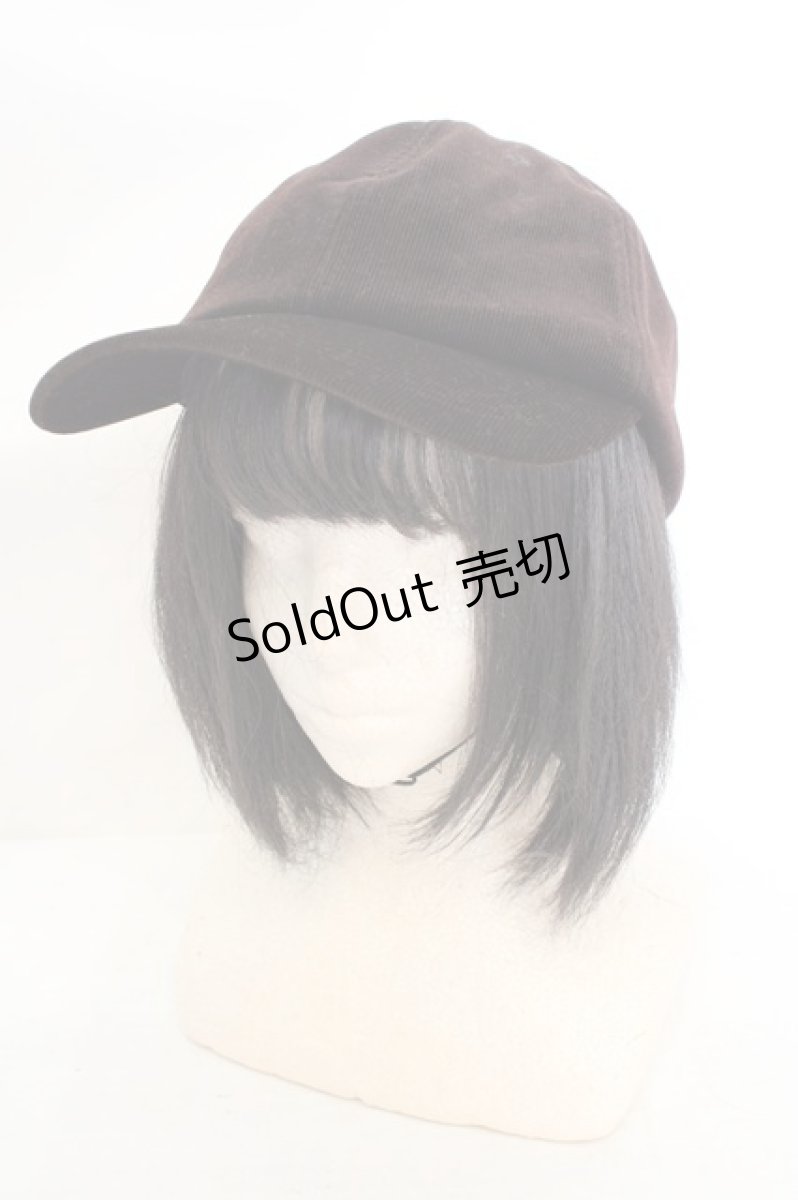 画像1: axes femme / 編み上げコーデュロイキャップ 57.5cm ブラウン O-26-07-16-058-AX-AC-IG-OS (1)