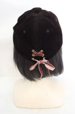 画像3: axes femme / 編み上げコーデュロイキャップ 57.5cm ブラウン O-26-07-16-058-AX-AC-IG-OS (3)