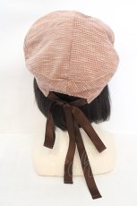 画像3: axes femme / バックリボンベレー帽  ピンクベージュ O-26-07-16-059-AX-AC-IG-OS (3)