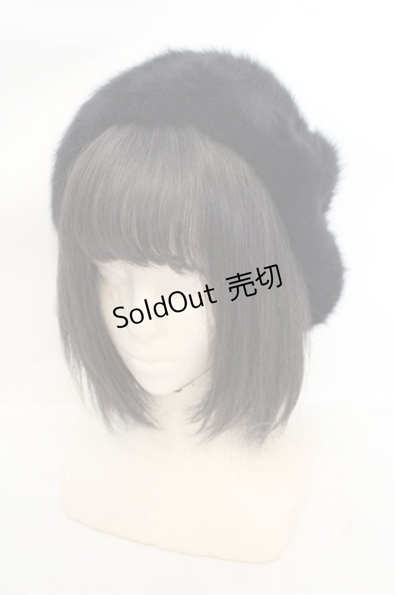 画像1: axes femme / シャギーベレー帽 56-58cm クロ O-26-07-16-060-AX-AC-IG-ZT727 (1)