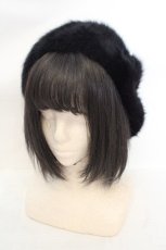 画像1: axes femme / シャギーベレー帽 56-58cm クロ O-26-07-16-060-AX-AC-IG-OS (1)