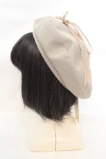画像2: axes femme POETIQUE / レースアップリボンベレー帽 57.5cm ベージュ O-26-07-16-061-AX-AC-IG-OS (2)