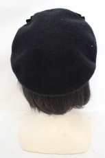 画像3: m petit by misako / AMモチーフリボンベレー帽  クロ O-26-07-16-062-LO-AC-IG-OS (3)