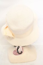 画像3: m petit by misako / TT*AMPLリボンカンカン帽 57.5cm ナチュラル O-26-07-16-064-LO-AC-IG-OS (3)