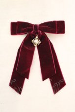 画像1: axes femme POETIQUE / ベロアリボンクリップ  ワイン O-26-07-16-069-AX-AC-OW-OS (1)