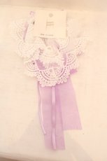 画像2: axes femme POETIQUE / レースフリル×リボンバレッタ  ラベンダー O-26-07-16-072-AX-AC-OW-OS (2)