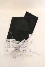 画像1: ROSE ROUGE / レースフリルＵＶロング手袋  クロ O-26-07-16-074-LO-ZA-OW-OS (1)
