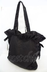 画像2: axes femme POETIQUE / 刺繍サテントートバッグ  クロ O-26-07-16-012-AX-BG-IG-OS (2)