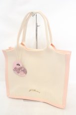 画像1: m petit by misako / ニットトートバッグ  ピンク×アイボリー O-26-07-16-026-LO-BG-OW-OS (1)