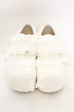 画像2: Chalmiere / コットンレースフリルシューズ M シロ O-26-07-16-031-AX-SH-OW-OS (2)