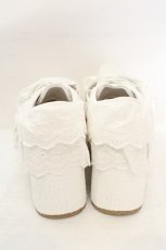 画像3: Chalmiere / コットンレースフリルシューズ M シロ O-26-07-16-031-AX-SH-OW-OS (3)