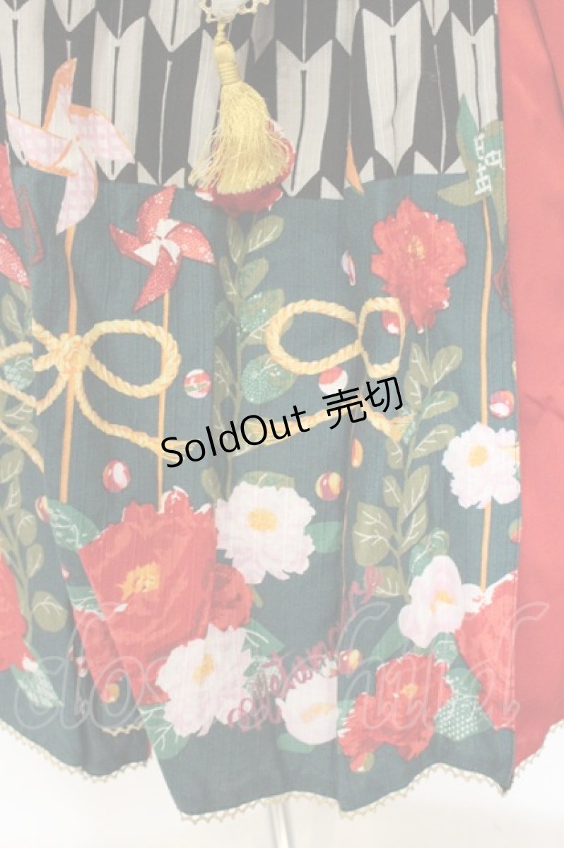 画像3: metamorphose / ハイカラ小町タックジャンパースカート  クロ系 O-26-07-18-024-ME-OP-IG-OS (3)