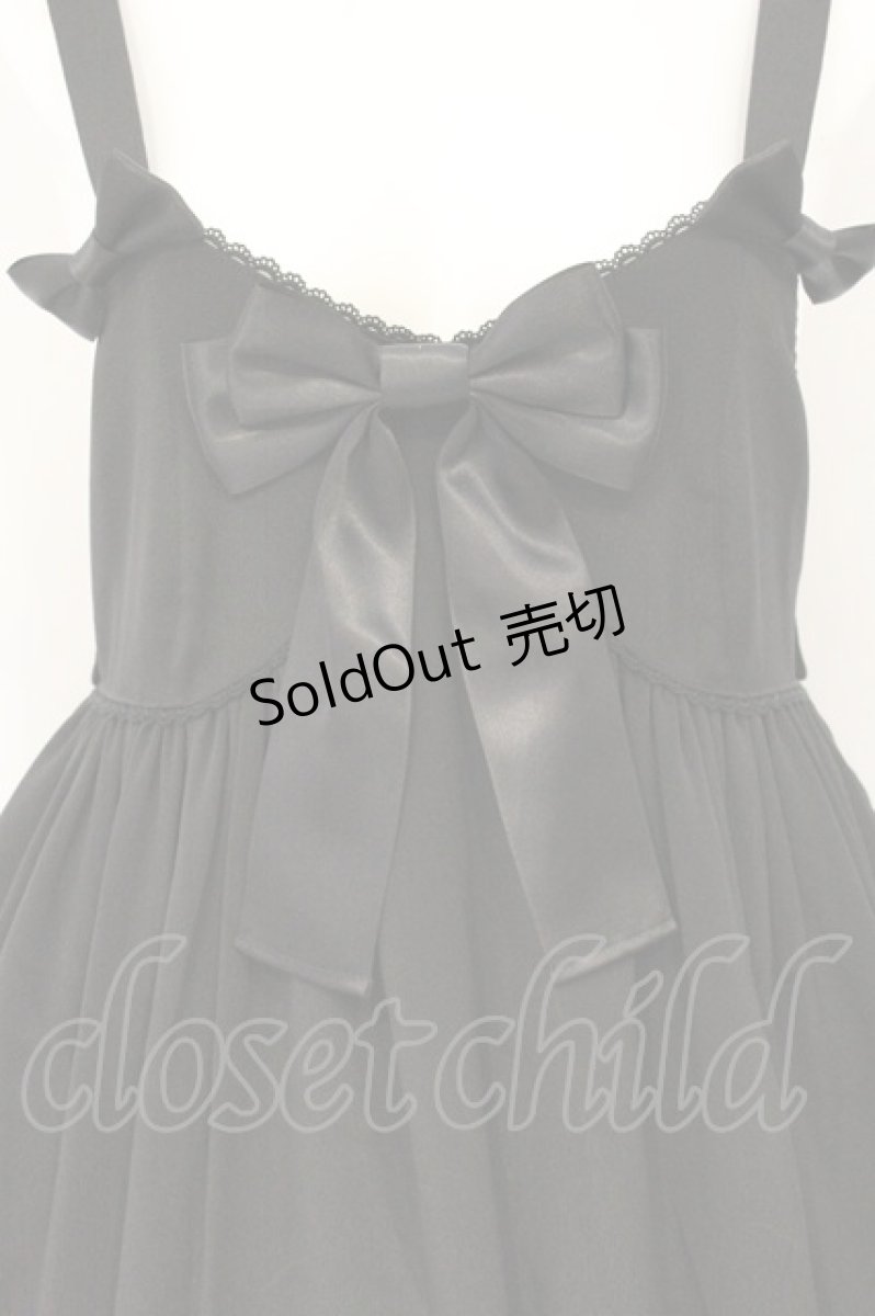 画像2: metamorphose / Ribbonベビードールジャンパースカート  クロ O-26-07-18-033-ME-OP-IG-OS (2)