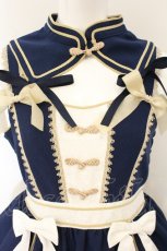 画像2: metamorphose / ミラクルニキコラボジャンパースカートセット  ネイビー×シロ O-26-07-18-034-ME-OP-IG-OS (2)