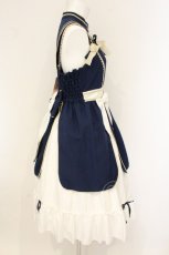 画像4: metamorphose / ミラクルニキコラボジャンパースカートセット  ネイビー×シロ O-26-07-18-034-ME-OP-IG-OS (4)