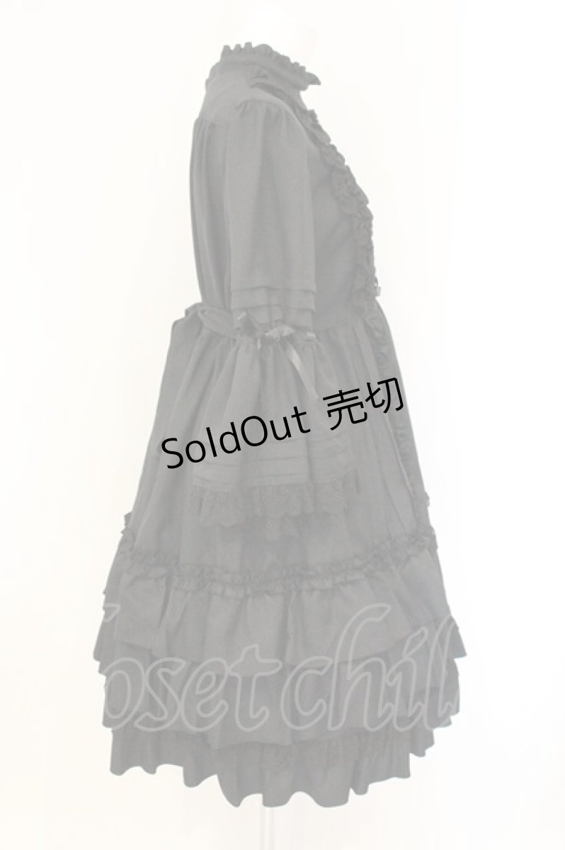 画像3: Physical Drop / スタンドカラーベビードールワンピース  クロ O-26-07-18-035-LO-OP-IG-OS (3)