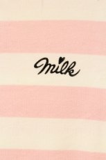画像2: MILK / ボーダーカットソー  ピンク×シロ O-26-07-18-055-ML-TO-IG-OS (2)