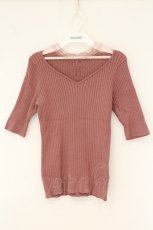 画像1: F&A / チュールヨークリブニットプルオーバー  ピンク O-26-07-18-075-CA-TO-IG-OS (1)
