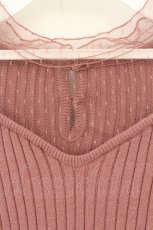 画像2: F&A / チュールヨークリブニットプルオーバー  ピンク O-26-07-18-075-CA-TO-IG-OS (2)