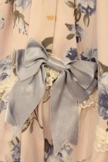 画像3: metamorphose / レースフリルティアードジャンパースカート（花がら）  ピンク×ブルー O-26-07-18-017-ME-OP-IG-OS (3)