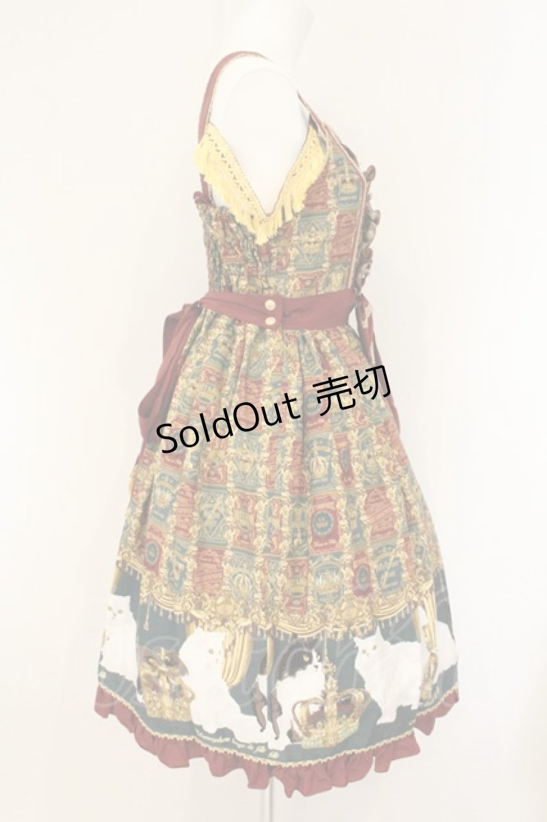 画像4: metamorphose / Royal Crown Cat リボンジャンパースカート  ワイン O-26-07-18-020-ME-OP-IG-OS (4)