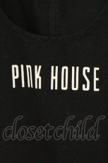 画像2: PINK HOUSE / ロゴptデニムジャンパースカート  クロ O-26-07-19-034-LO-OP-OW-OS (2)