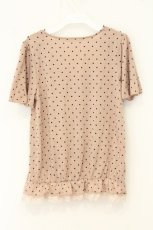 画像3: axes femme / コサージュ付きドットトップス M ピンク O-26-07-19-045-AX-TO-OW-OS (3)