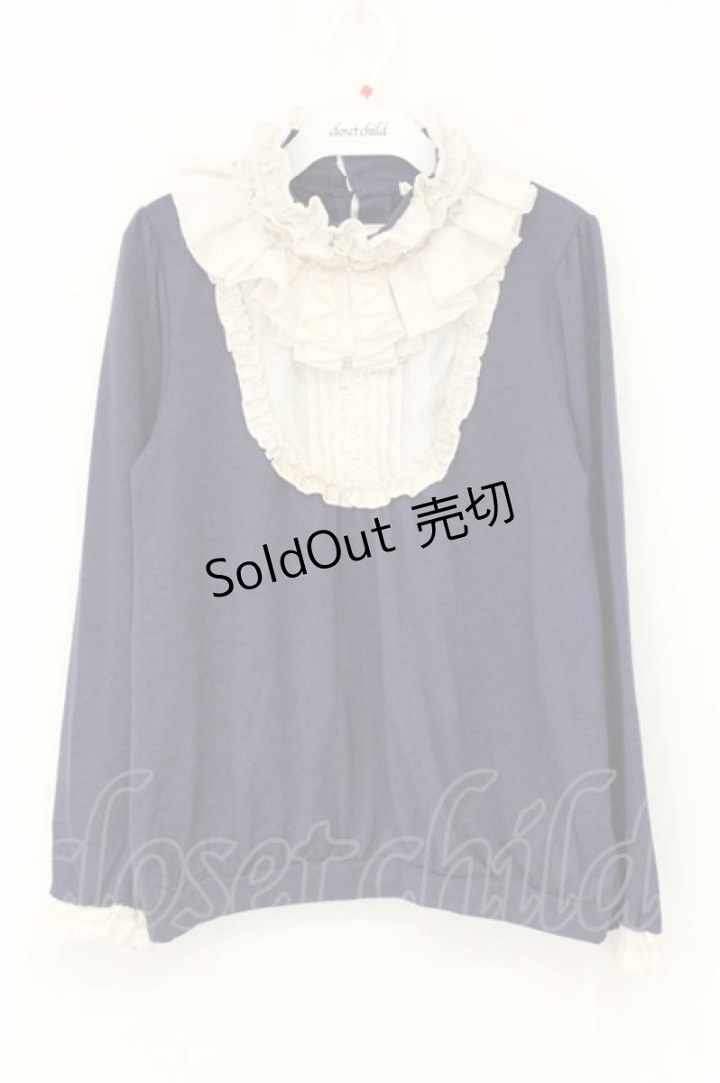 画像1: axes femme / ドットフリルヨークプルオーバー M パープル O-26-07-19-050-AX-TO-OW-OS (1)